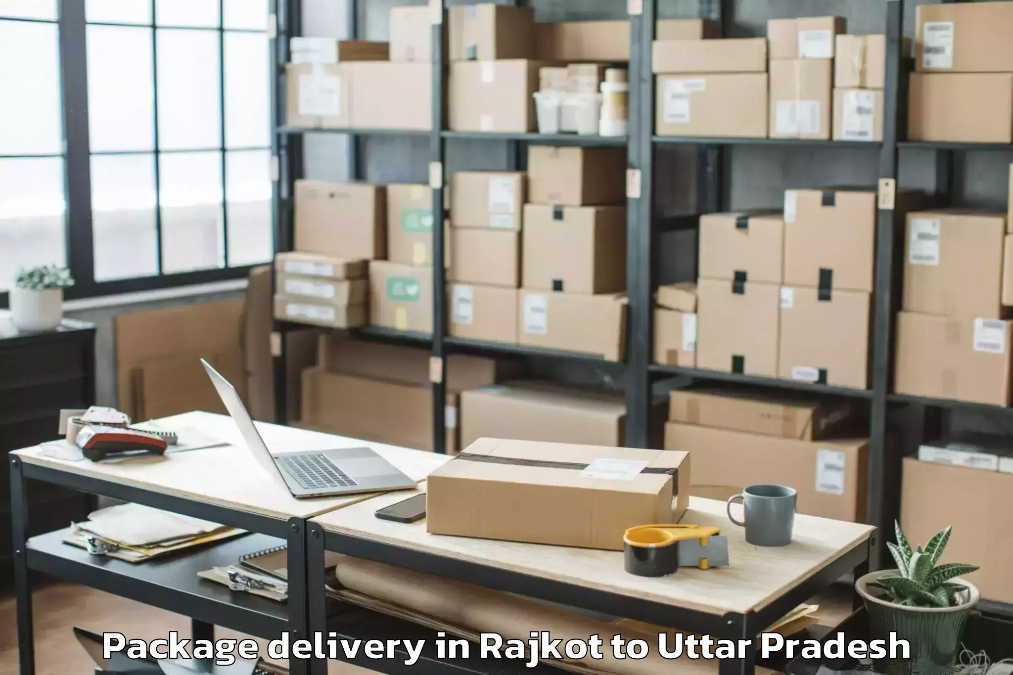 Professional Rajkot to Khair Package Delivery